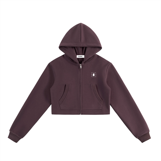 SAUCI Trust Your Crazy Cropped Zip-Up Hoodie