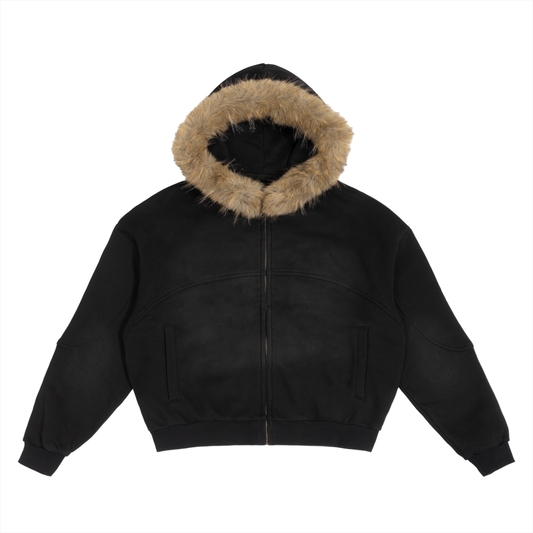 BE SAUCI Untamed Fur-Trim Jacket